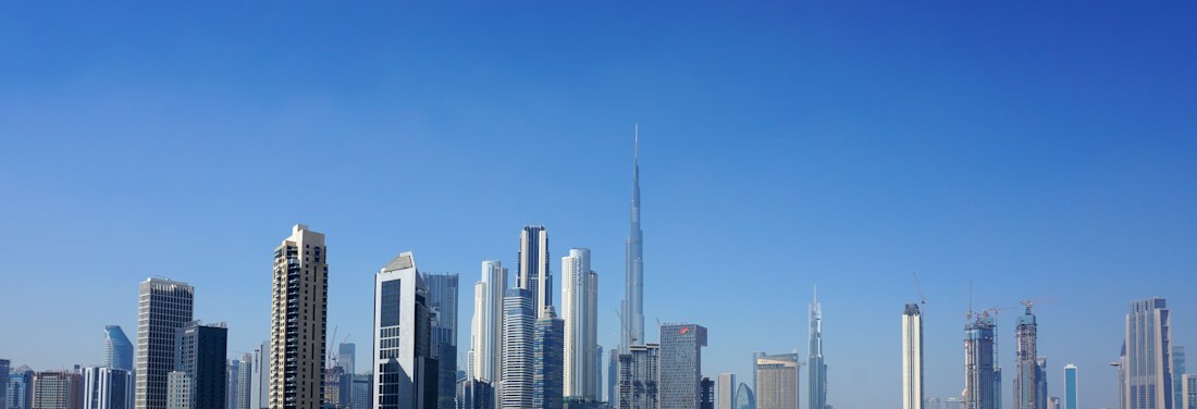 Contemporary towers in Dubai, illustrating the city Aunet calls home